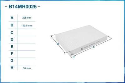 Фильтр салонный пылевой CWORKS B14MR0025