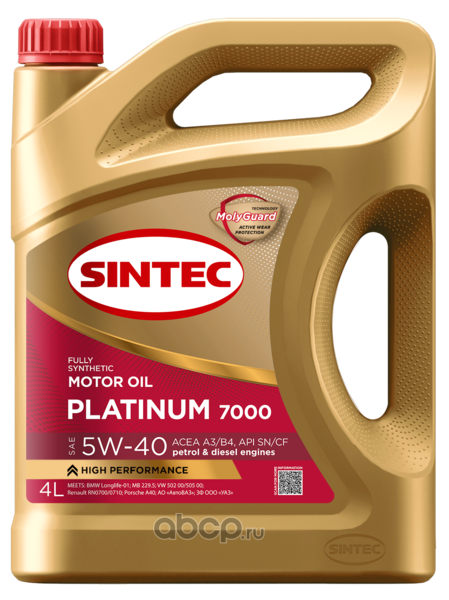 Масло моторное синтетическое SINTEC 600139