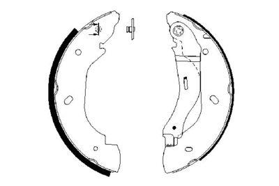 Колодки тормозные барабанные BOSCH 0986487660