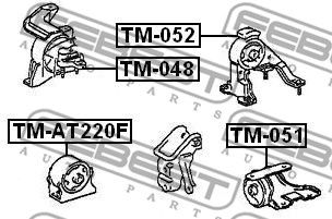 Подушка двигателя передняя FEBEST TMAT220F