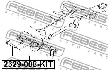 Болт с эксцентриком ремкомплект FEBEST 2329008KIT