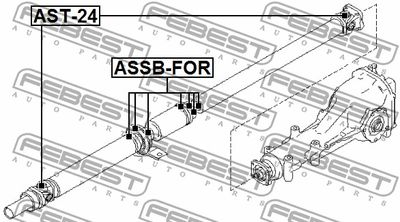 Подшипник подвесной вала карданного FEBEST SBCBG11