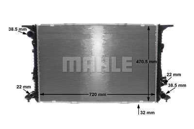 Радиатор охлаждающей жидкости MAHLE CR1022000S