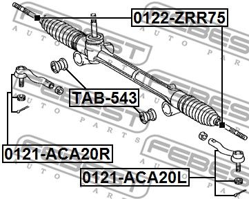 Тяга рулевая FEBEST 0122ZRR75