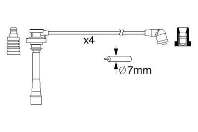 Комплект проводов высоковольтных Bosch 0986357147