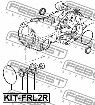 Подшипник роликовый задней полуоси ремкомплект FEBEST KITFRL2R
