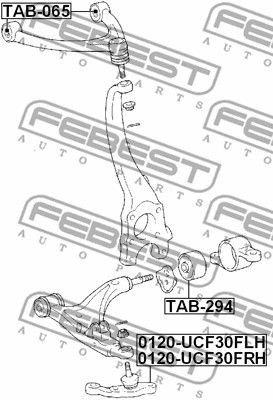 Опора шаровая нижняя левая FEBEST 0120UCF30FLH