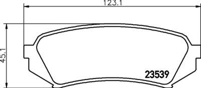Колодки тормозные дисковые задние Nisshinbo NP1029