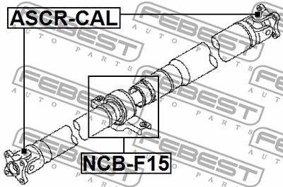 Подшипник подвесной вала карданного FEBEST NCBF15