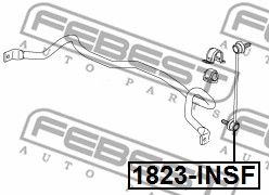 Тяга стабилизатора переднего FEBEST 1823INSF
