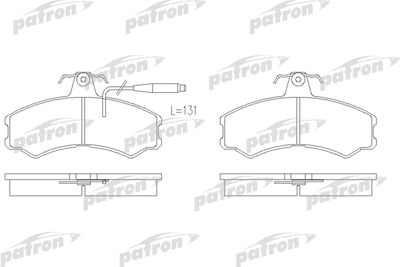 Колодки тормозные дисковые передние PATRON PBP287