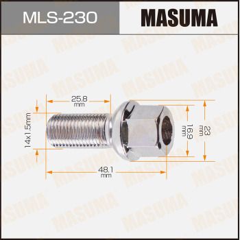Болт колесный Masuma MLS230