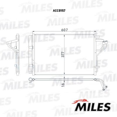 Радиатор кондиционера Miles ACCB157