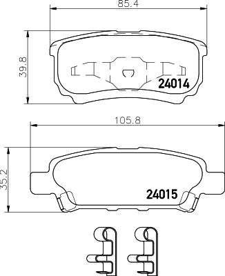 Колодки тормозные дисковые задние Nisshinbo NP3011