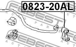Тяга стабилизатора переднего FEBEST 082320AL