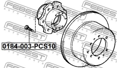 Шпилька колесная FEBEST 0184003PCS10