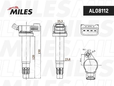 Катушка зажигания Miles AL08112