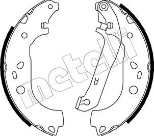 Колодки тормозные барабанные METELLI 530142