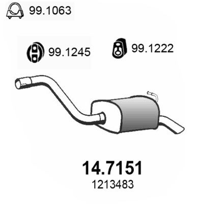 Глушитель задняя часть ASSO 147151