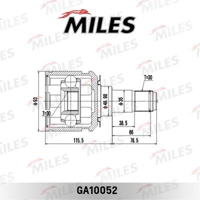 ШРУС внутренний Miles GA10052