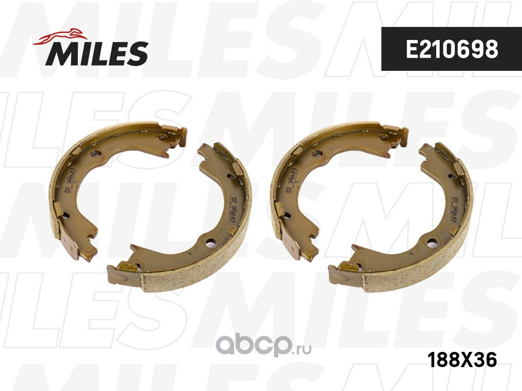 Колодки стояночного тормоза Miles E210698