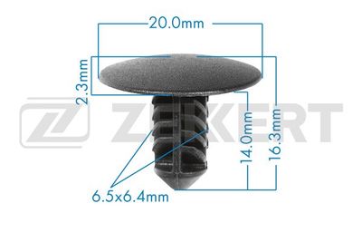 Клипса крепежная Zekkert BE3537