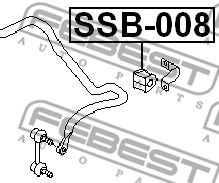 Втулка стабилизатора заднего SUBARU 20464AE000