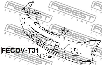 Заглушка бампера FEBEST FECOVT31
