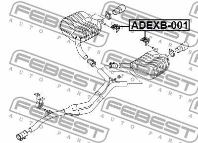 Подвеска глушителя FEBEST ADEXB001