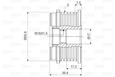 Шкив обгонный генератора VALEO 588099