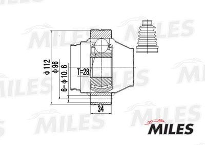 ШРУС внутренний Miles GA10039