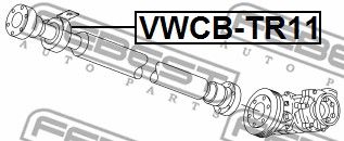 Подшипник подвесной вала карданного FEBEST VWCBTR11