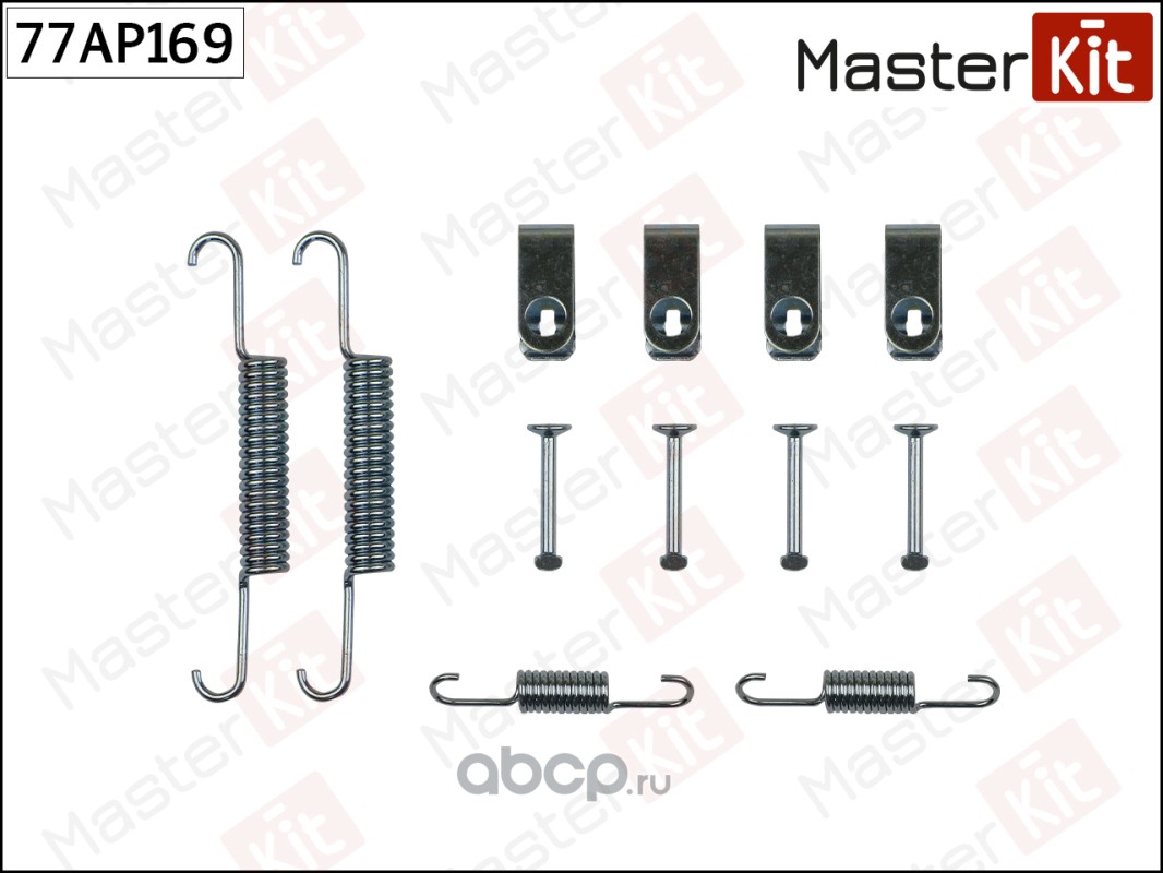 Комплект установочный барабанных колодок MASTERKIT 77AP169