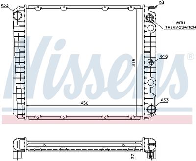 Радиатор охлаждения NISSENS 65525A