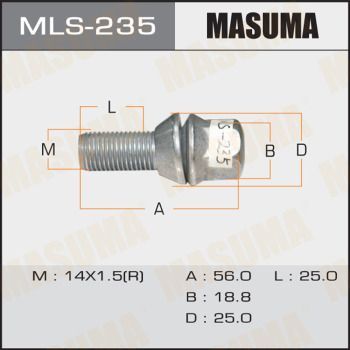 Болт колесный Masuma MLS235