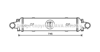 Радиатор интеркулера AVA MSA4593