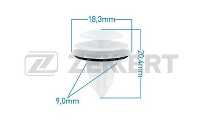 Клипса крепежная Zekkert BE1074