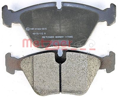 Колодки дискового тормоза с накладками в сборе Metzger 1170086