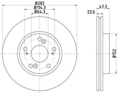 Диск тормозной передний Mintex MDC1567