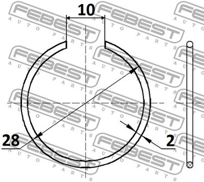 Кольцо стопорное FEBEST CC128X2