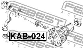 Сайлентблок опоры дифференциала FEBEST KAB024