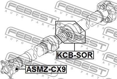 Подшипник подвесной вала карданного FEBEST KCBSOR