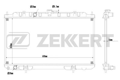 Радиатор охлаждения двигателя Zekkert MK1563