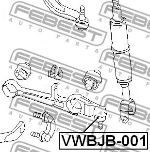 Пыльник опоры шаровой нижнего рычага FEBEST VWBJB001