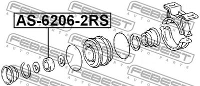 Подшипник шариковый FEBEST AS62062RS