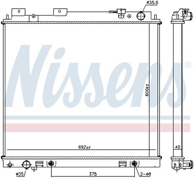 Радиатор системы охлаждения NISSENS 68744