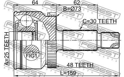 ШРУС наружный FEBEST 1210IX35D7A48