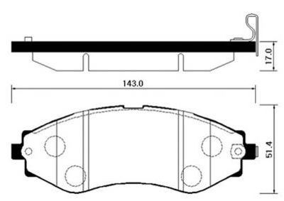 Колодки тормозные дисковые передние HSB HP2008