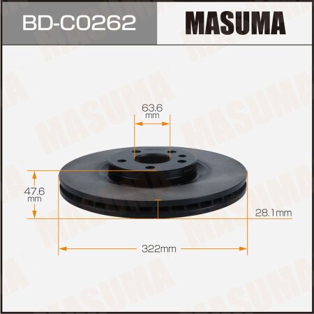 Диск тормозной Masuma BDC0262