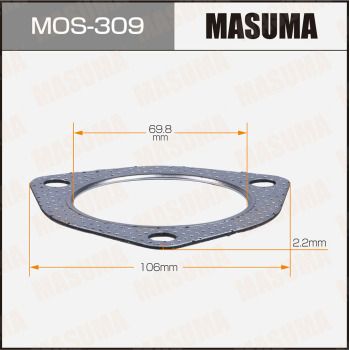 Прокладка глушителя Masuma MOS309